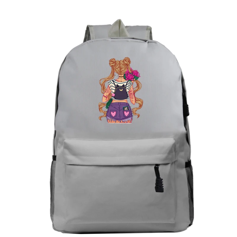 801-ff-12-09 Sailor Moon, аниме, Детский Рюкзак, Сумка с рисунком для девочек и мальчиков, модный рюкзак для путешествий, рюкзак, Sailor Moon, детская школьная сумка - Цвет: 801-ff-12-09