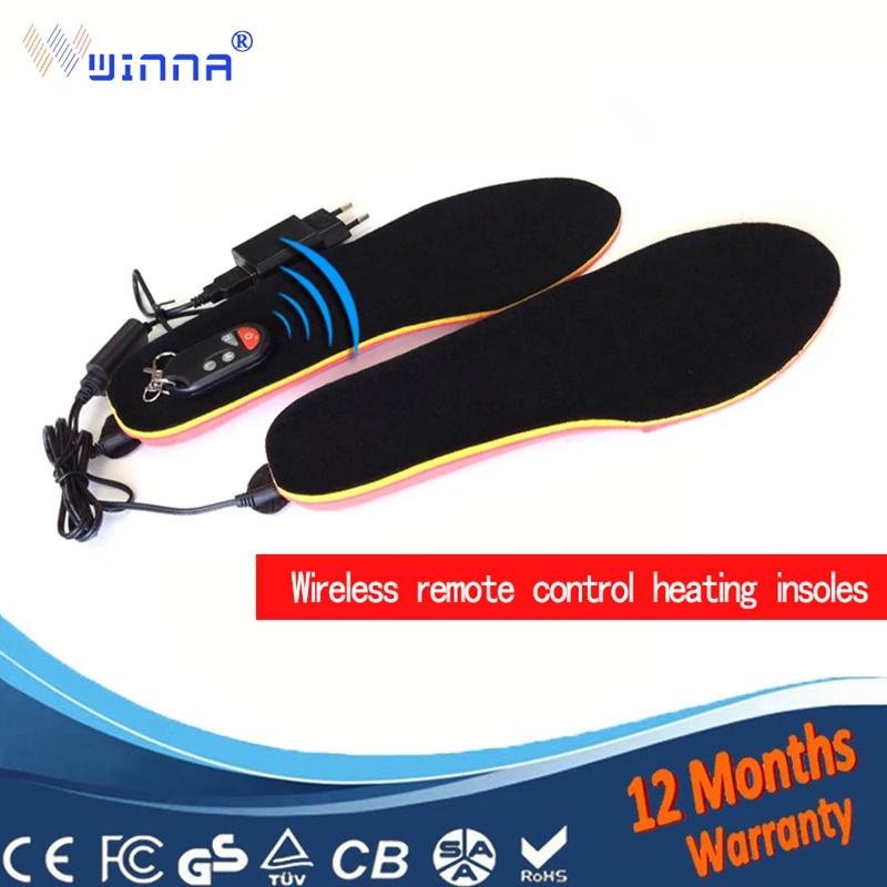 Outdoor heating insoles with battery remote control insoles keep feet