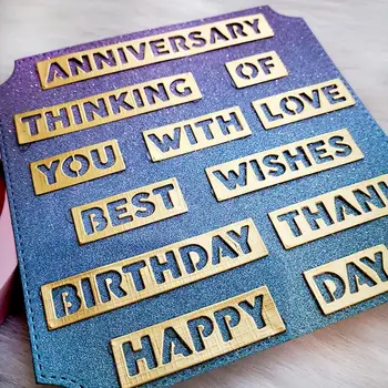 

KSCRAFT Words Metal Cutting Dies Stencils for DIY Scrapbooking Decorative Embossing DIY Paper Cards