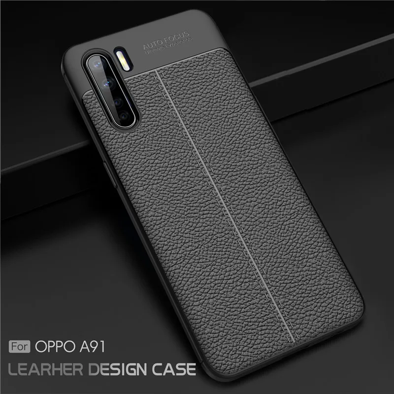 

Case For OPPO A91 Phone Case Silicone Rubber Case Back Cover For OPPO A91 Shockproof Phone Funda Capa For OPPO A91 Couque Shell