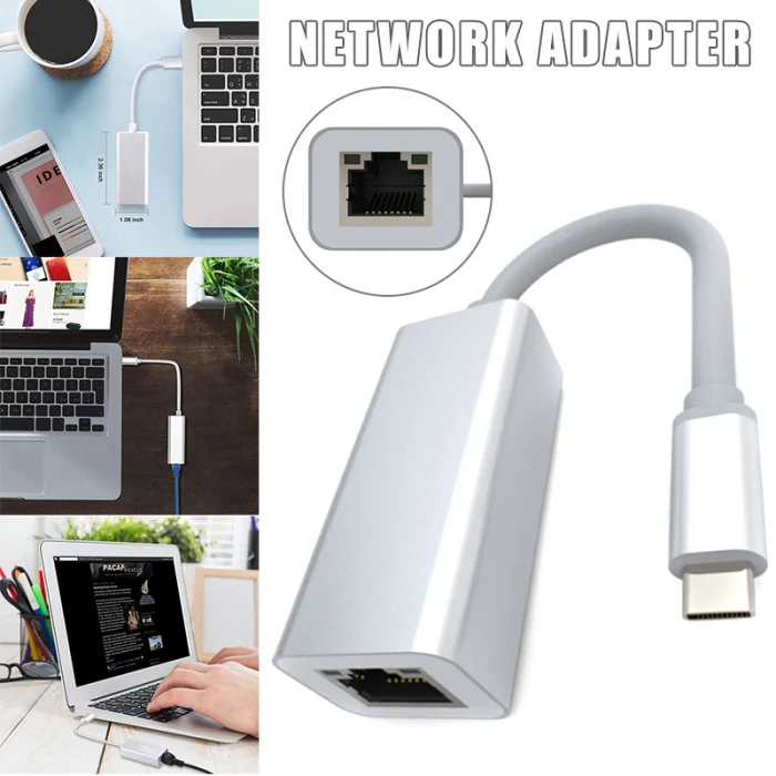 Type-C to RJ45 Networks Adapter Fast Transmisson 100M Laptop Networks Converter LSMK99