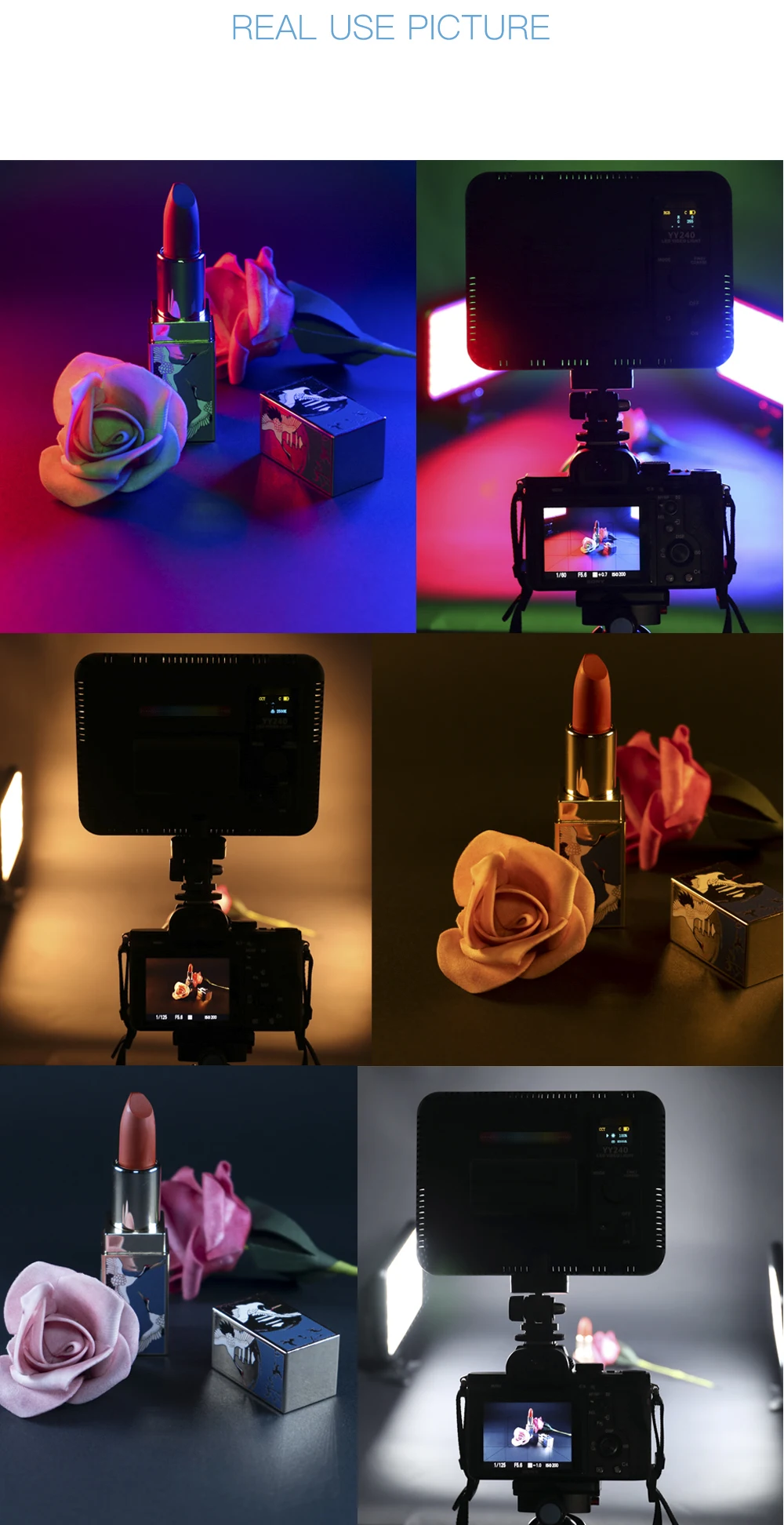 Видео YY240 2500-8500K затемнение RGB светодиодный непрерывный панельный светильник фоновый светильник для камеры видеокамеры полноцветный с 10 светильник ing