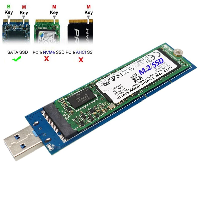 Внешний корпус USB3.0 для M.2 NGFF SSD 22 мм * 30 мм/42 мм/60 мм/80 чехол хранения адаптер