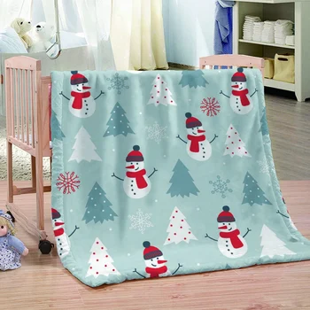 

Flannel Blanket Christmas Series Cartoon Print Bedding Throw Blankets Super Soft Warm For All Season New