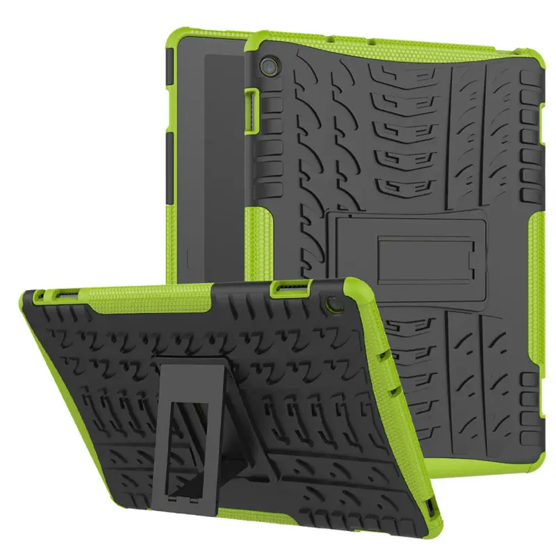 Зеленый Детский безопасный силиконовый чехол для huawei MediaPad M3 Lite 10 Tablet Shokproof Stand Case для huawei M3 Lite 10,1 BAH-W09/AL00+ ручка - Цвет: Зеленый