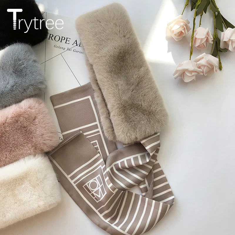 Trytree, осенне-зимний женский Повседневный Шарф, пэтчворк, сплошной, 5 цветов, модный, милый, с бантом, универсальный, стильный, сохраняющий тепло шарф