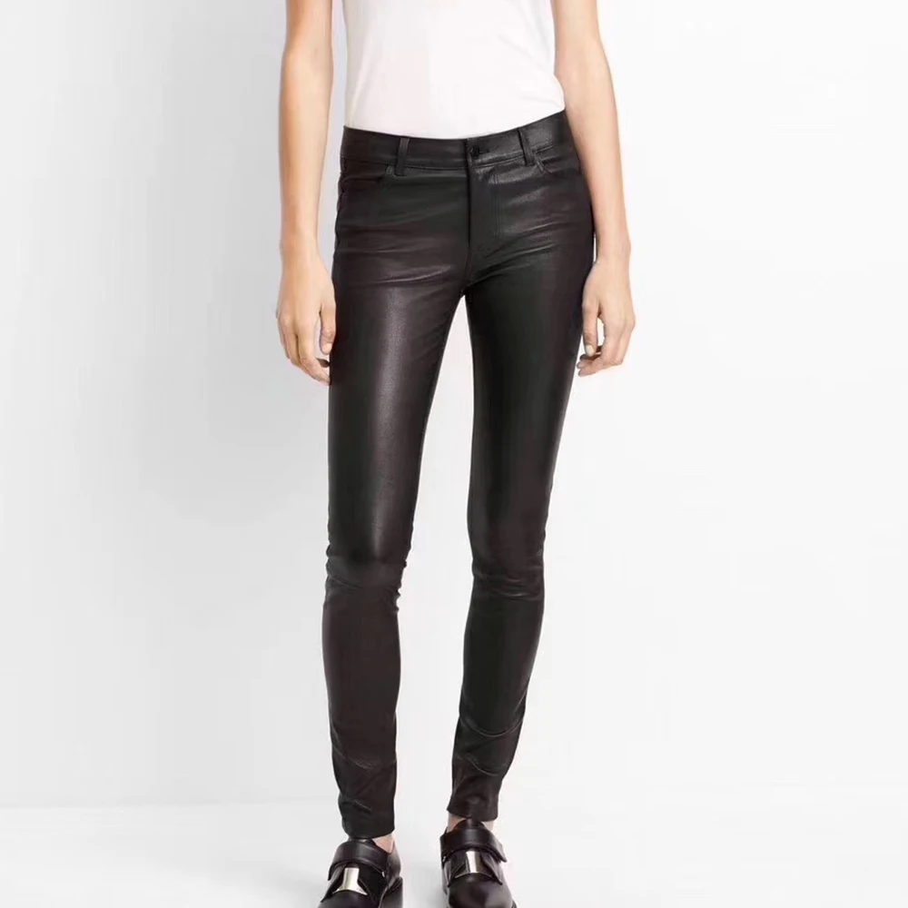 Real Cargo lederen broek vrouwen motorfiets broek 2019 nieuwe mode stijl Veerkrachtig leer streetwear broek vrouwen Real Cargo lederen broek vrouwen motorfiets broek 2019 nieuwe mode stijl Veerkrachtig leer streetwear broek vrouwen