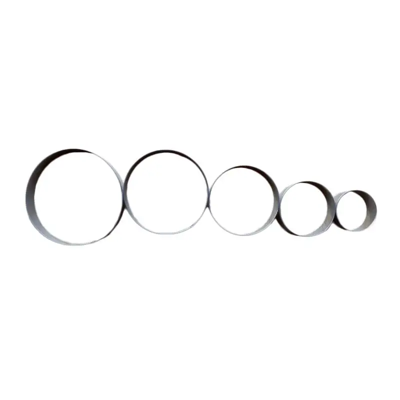 

5Pcs/set Round Stainless Steel Round Circle Cookie Gum LQX1634 Slicer Cake Mould Ring Cake Paste Mold Mousse DIY Layer D6I0