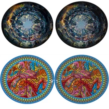 

New Colorful Round Large Puzzle 1000 Piece Adult Decompression Circle City Flamingo Animal Dropshipping Paper Jigsaw Game Toy