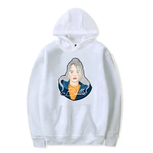 Billie Eilish толстовка с капюшоном и принтом для женщин и мужчин Толстовка весенняя одежда Harajuku Повседневная Горячая Распродажа толстовки Kpop толстовки