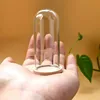 15/18pcs Mini Glass Dome Cloche With Wooden Base Jar Display Stand Terrarium Bottle Display Flower Home Decor Dust Cover Box 5