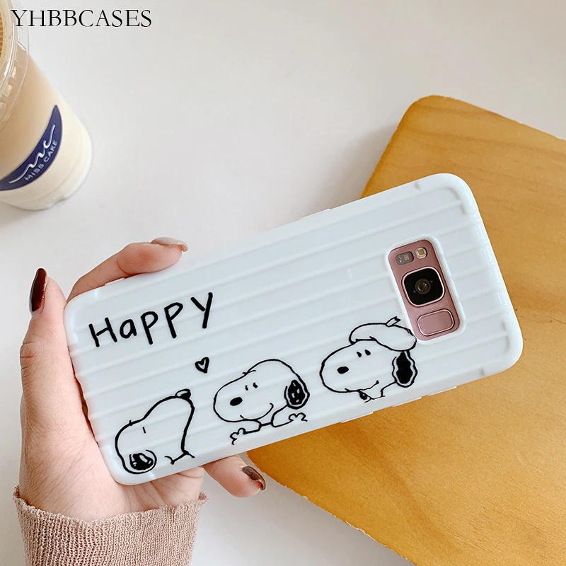 YHBBCASES Модный 3D Чемодан Дизайн чехол для samsung Galaxy S10 Plus S8 S9 мультфильм собака Любовь