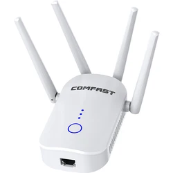 Repetidor wi fi de 5ghz para casa, extensor de sinal, 4 antenas, amplificador de sinal de longo alcance, 1200mbps, roteador sem fio