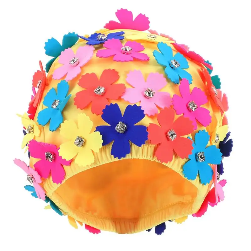 1 Pc Ladies Flower Swimming Caps Women Petal Hat Floral Bathing Hats Women'S Cap Simulation Bath | Дом и сад