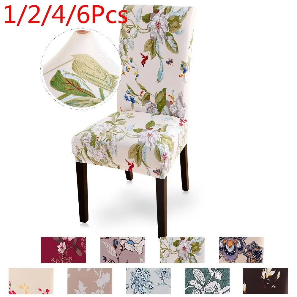 

1/2/4/6pcs Modern Printed Chair Cover Elastic Seat Chair Covers Removable And Washable Stretch Banquet Hotel Dining Room Cover*