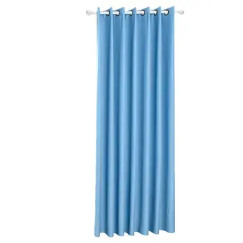 

1pc Thermal Insulated Textured Thick Linen Pair Curtains Blackout Darkening Curtain Grommet Window Curtains