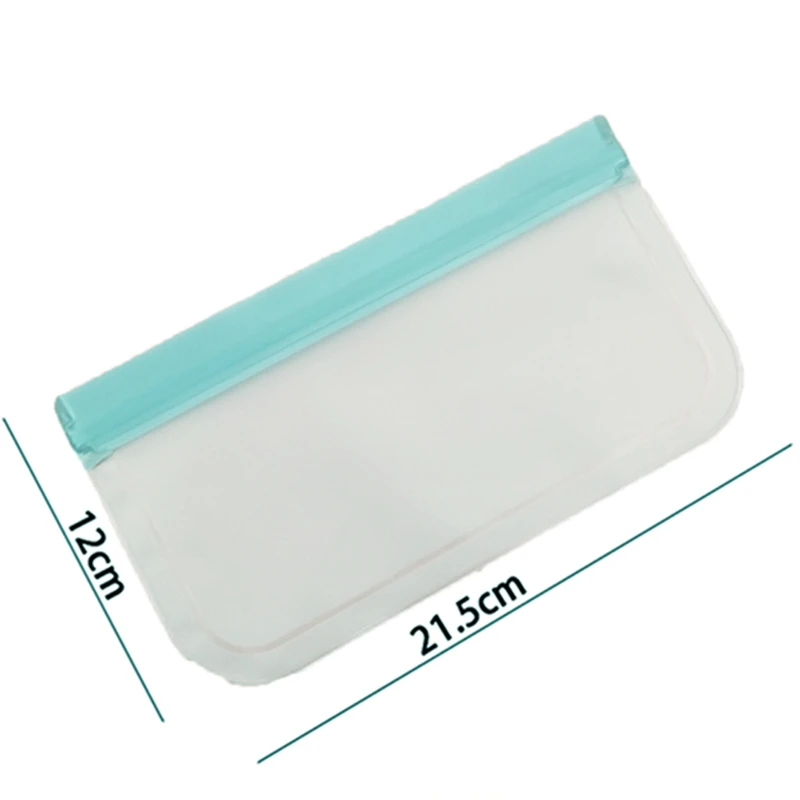 5pcs/set Silicone Food Storage Containers Leakproof Containers Reusable Stand Up Zip Shut Bag Cup Fresh Bag Food Storage Bag