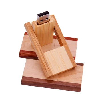 

hot sale creative 3 color wooden rotation usb stick 2.0 4G/8G/16GB/32GB/64GB USB Flash Drive Pendrive gift(Over 10pcs Free LOGO)