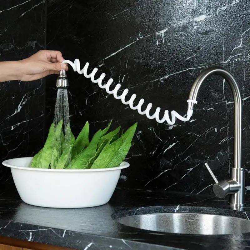 Home Kitchen Faucet Extension Extender Long Hose Portable Shower
