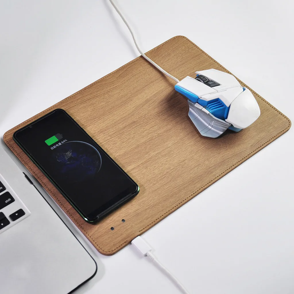 10 Вт Беспроводная зарядка USB+ Micro мыши, коврик для мыши 30x21x0,54 см 50 см кабель для передачи данных игровой компьютер ноутбук офисная мышь наручные Pad-L826