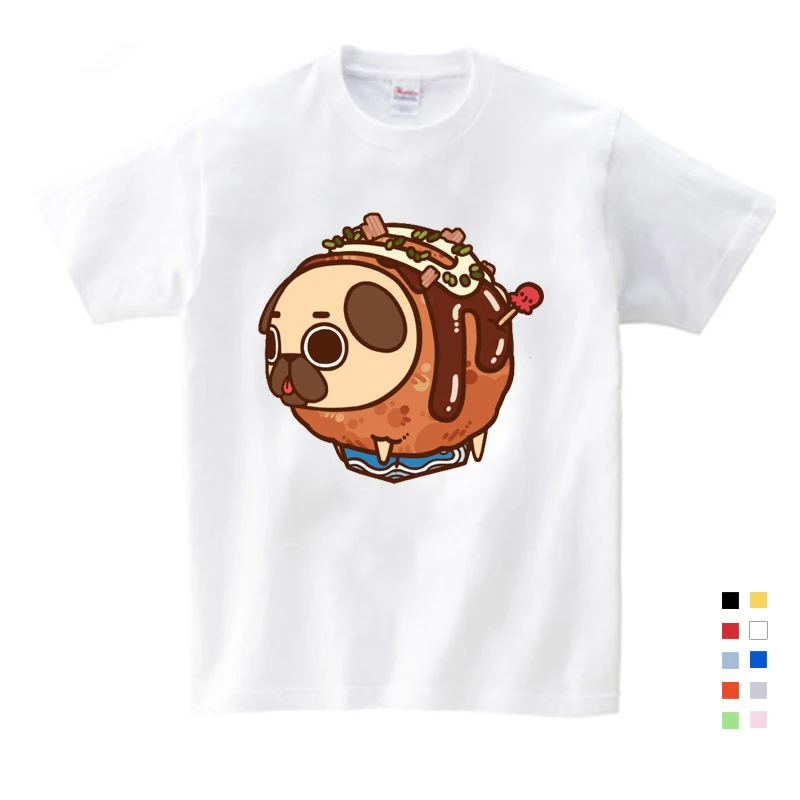 

Kids Girls Baby Clothes for Summer Sweet Dog Printing T Shirt 3T-9T Boys Summer Clothes Short White Cotton T-shirts 3-9 Years