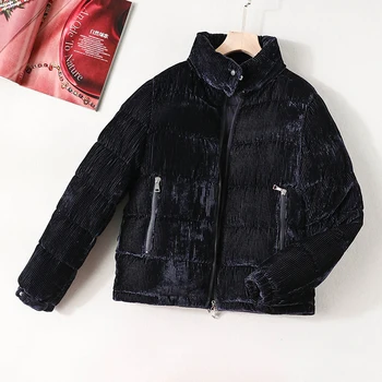 

Duck Down Jacket Women 90 White Duck Down Velvet Short Long Sleeve Coat Two Diagonal Pockets Smooth And Less Friction