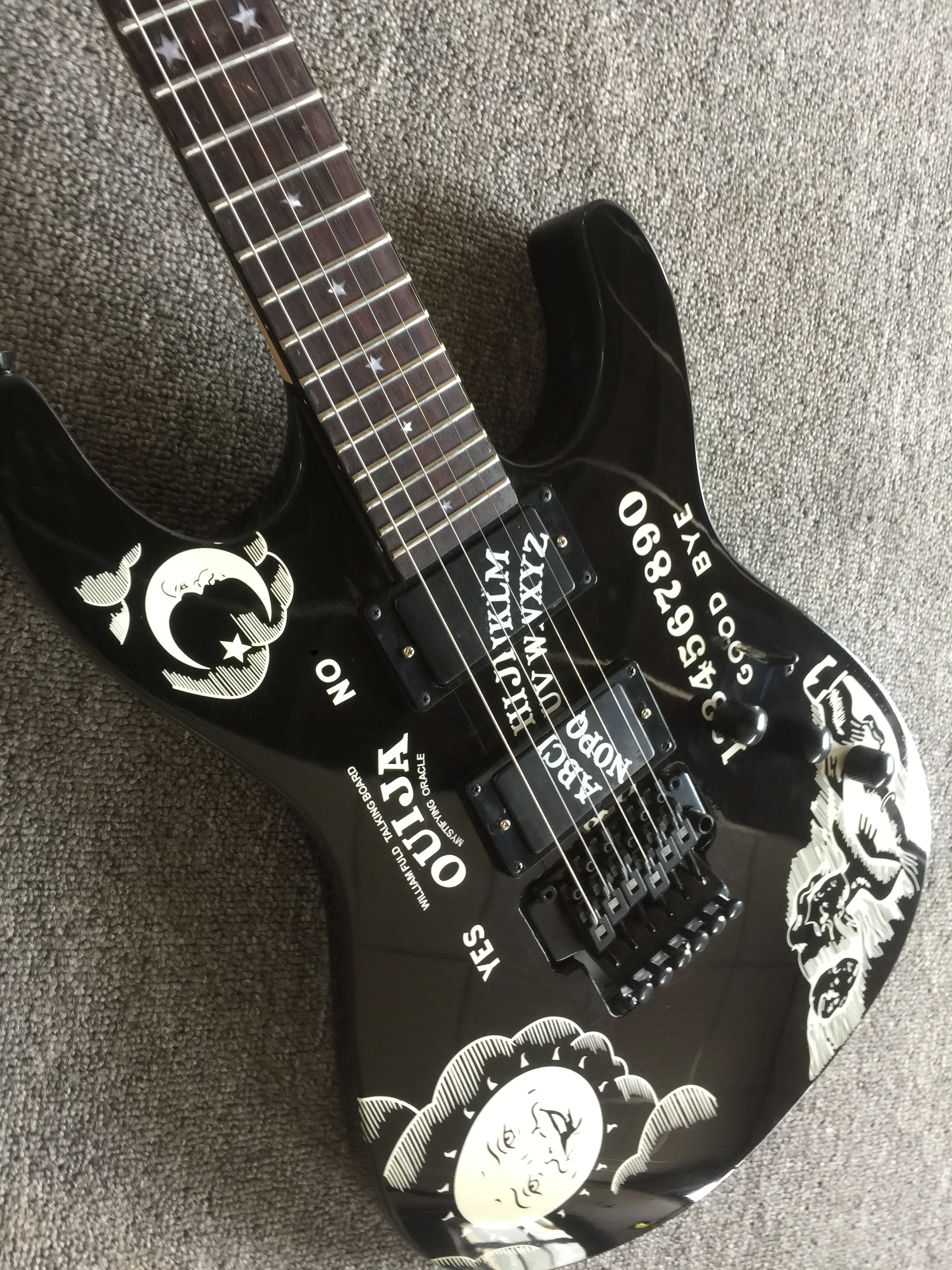 

Electric Guitar/Black Sticker Black Hardware High Quality Guitar/Anmiyue Chinese Electric Guitar