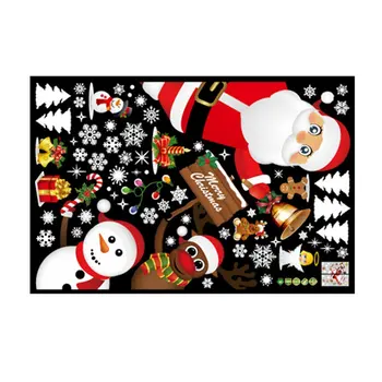 

Christmas Door And Window Decoration Stickers Shop Window Glass Scene Layout Snowflake Stickers Wall Stickers