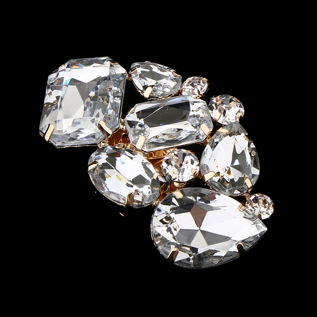 Crystal Rhinestone Bow Rhinestone Wedding Shoes Earrings For Flat Shoes Pumps