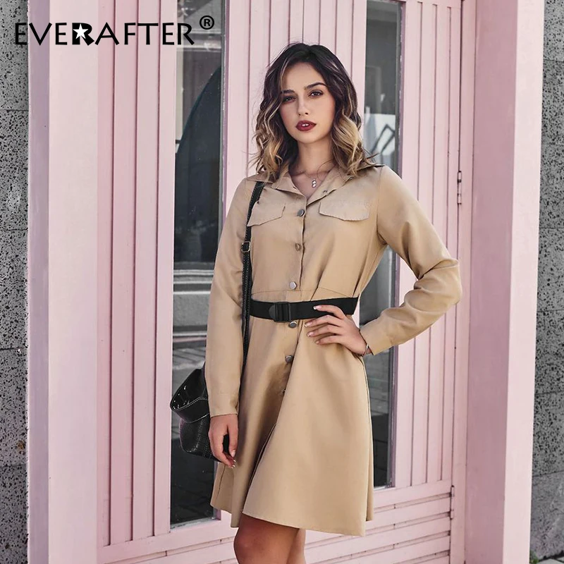 

EVERAFTER Vintage melange velvet dress women turndown collar button pockets Autumn winter elegant party solid dresses vestidos