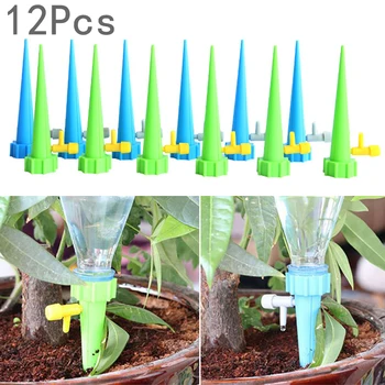 

12PCS Auto Bottle Drip Irrigation System Automatic Watering Spike For Plants Flower Household Waterer Plant Water Seepage Organ