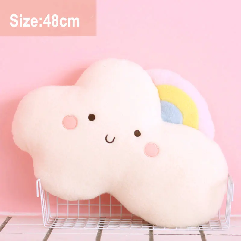 4 Colors Cute Cloud Shaped Plush Pillow Cushion Stuffed Weather Plush Toy  Bedding Baby Doll Room Decoration Birthday Gift - AliExpress