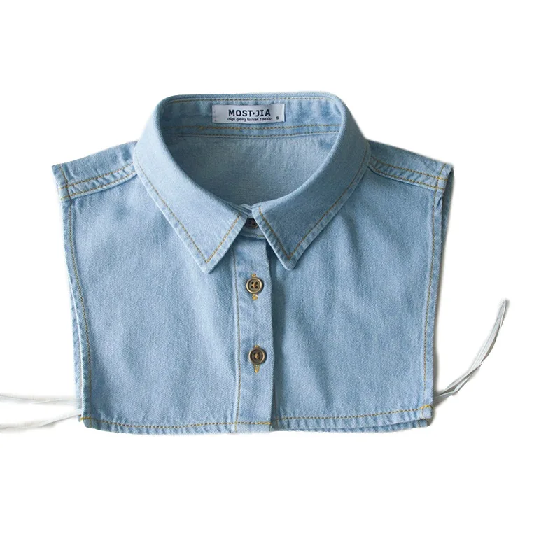 L Adult Fake Collar Новинка, унисекс, съемный воротник, для взрослых и детей, для мужчин, ложный воротник, Джинсовая блузка с лацканами, топ, женская одежда, аксессуары - Цвет: L Adult Fake Collar