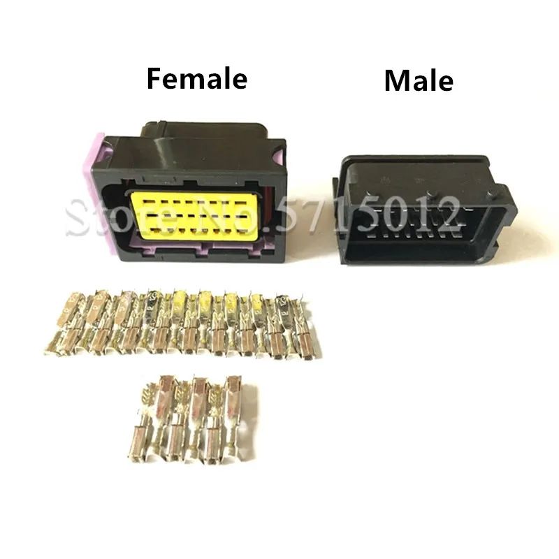 24 Отверстия Way FCI 211PC249S8005/211PC249S8005 автомобильный разъем штекер гнездо ECU PCB черный