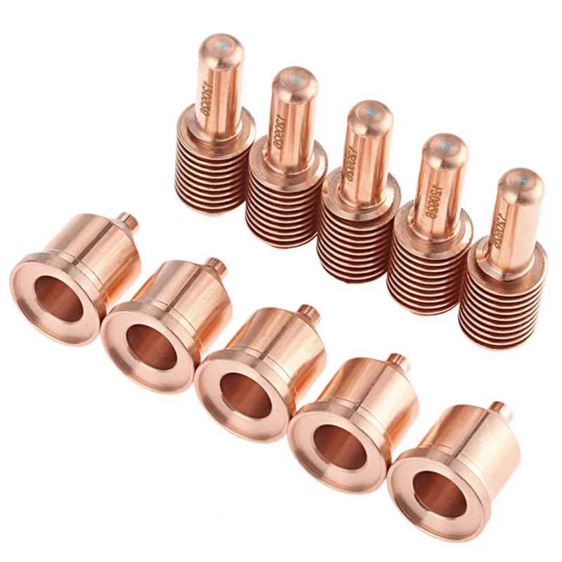 

10Pcs/Set 80A Electrode 120926 +Nozzle 120927 Shielded Processes for Plasma Cutting Torch Consumables Welding Supplies