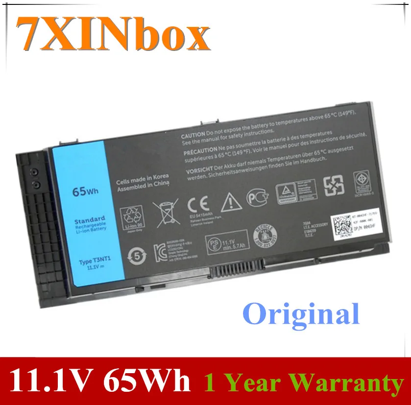 7XINbox 11 1 V 65wh оригинальный FV993 PG6RC R7PND T3NT1 Аккумулятор для ноутбука Dell Precision M6600 M6700 M4600