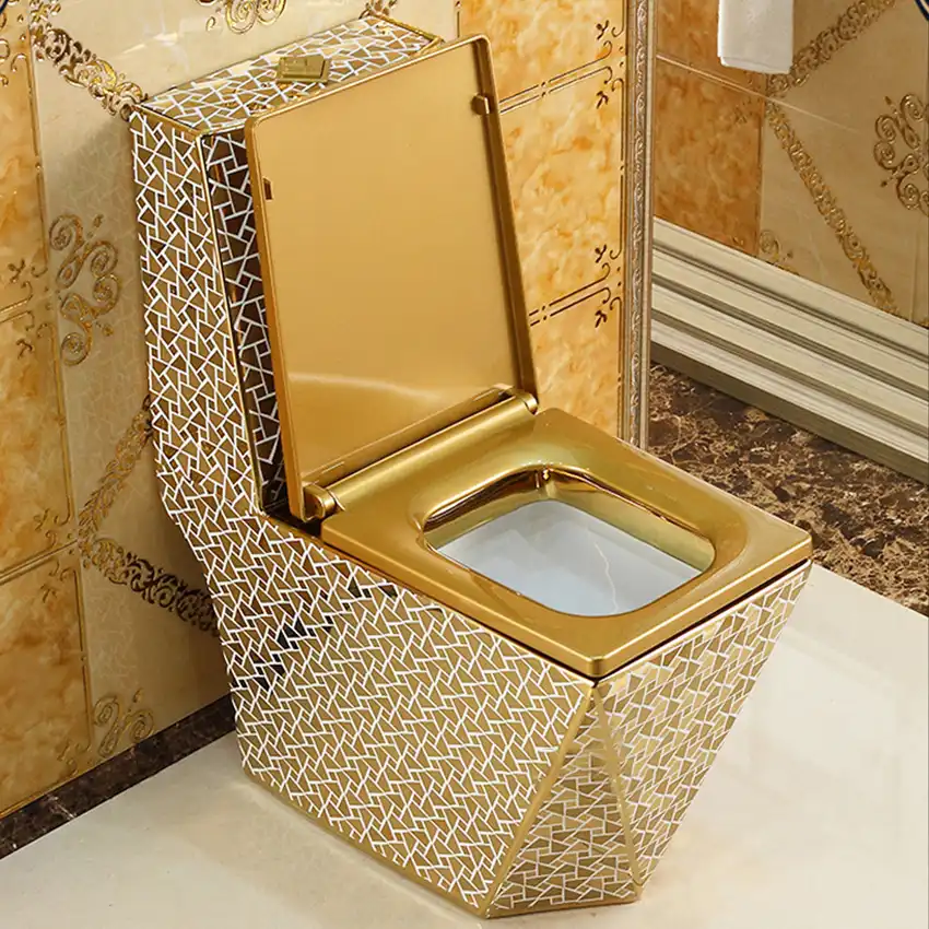 European style Household Ceramic Toilet Floor Mounted Toilet One piece