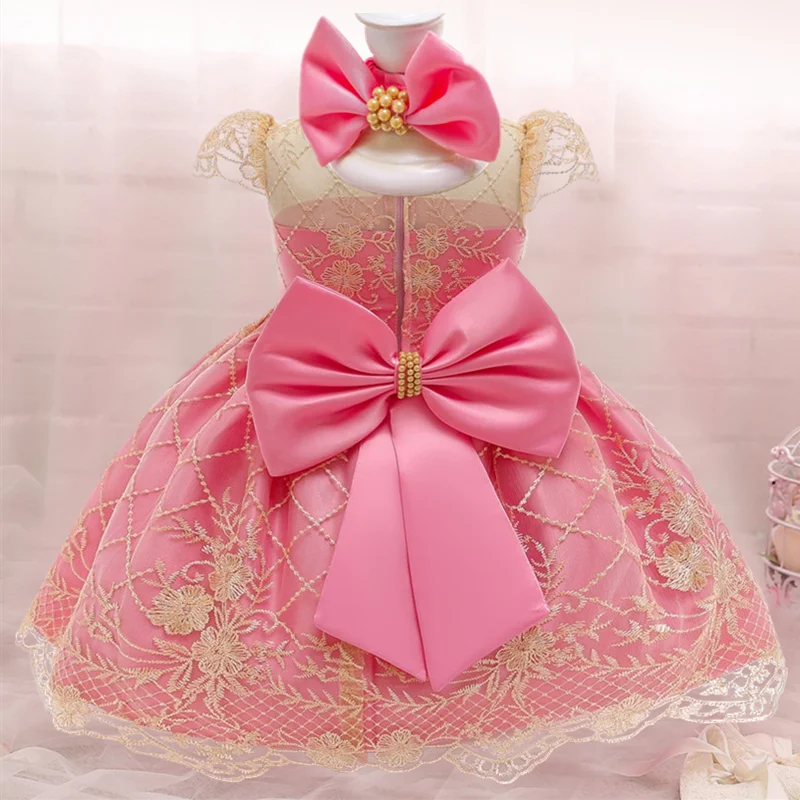 Newborn Baby Girls Princess Dress 3-24 Months Christmas Birthday Party Tutu Lace Costume Baptism Clothes