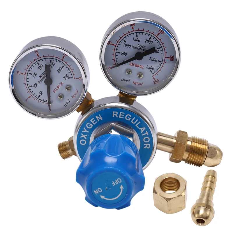 

Argon Oxygen/Acetylene Regulator Reducer Mig Flow Meter Pressure Gas Solid Brass Welding Fit Gas Torch Cutting