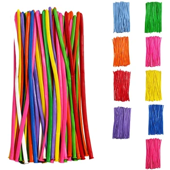 

100Pcs Long Latex Balloons Inflatable Colorful Twisting Balloons Party Supplies Globos for Party Decor