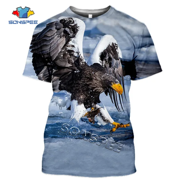 SONSPEE Fashion Streetwear Falcon Clothing Animal Eagle 3D Print T-shirt Summer Casual Men Hawk T Shirts Women Short Sleeve Tops 10333