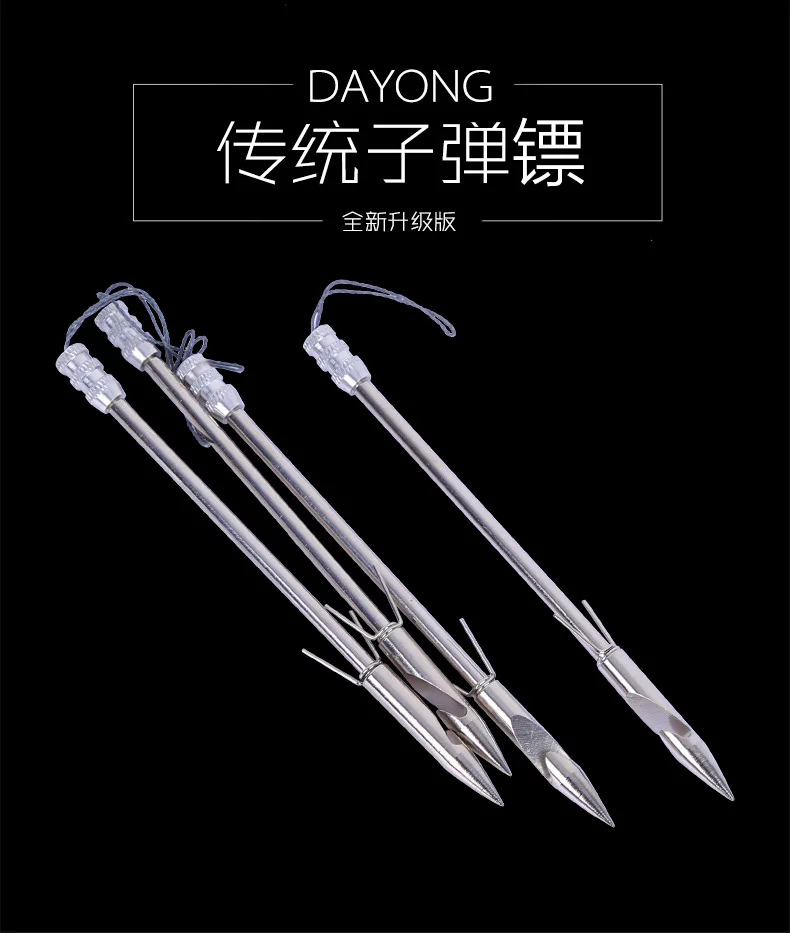 Fish Darts Darts Slingshot Stainless Steel Darts Shooting Fish Arrow Shooting Accessories with Arrow Box 5 Pcs