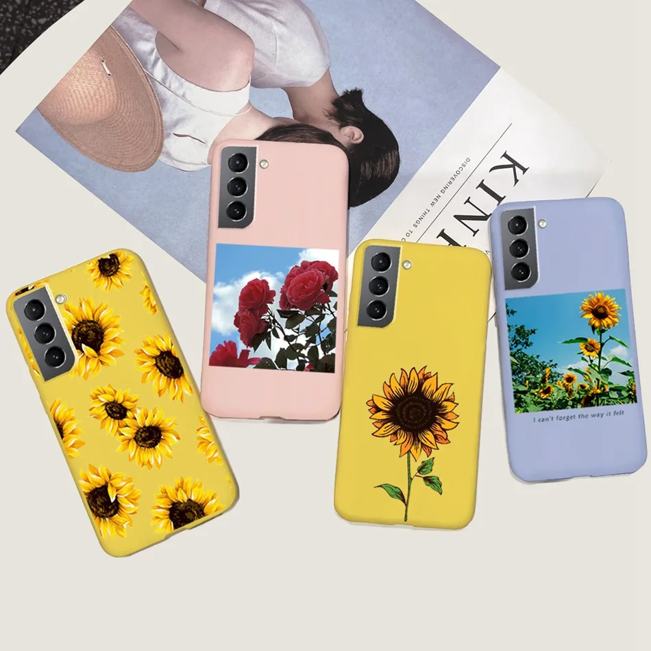 Per Samsung Galaxy S21 5S S 21 Plus Custodia Per Telefono Girasole Di Lusso Cover Posteriore Morbida Per Samsung S21 S21 + 5G S30 S 30 Pro Funda