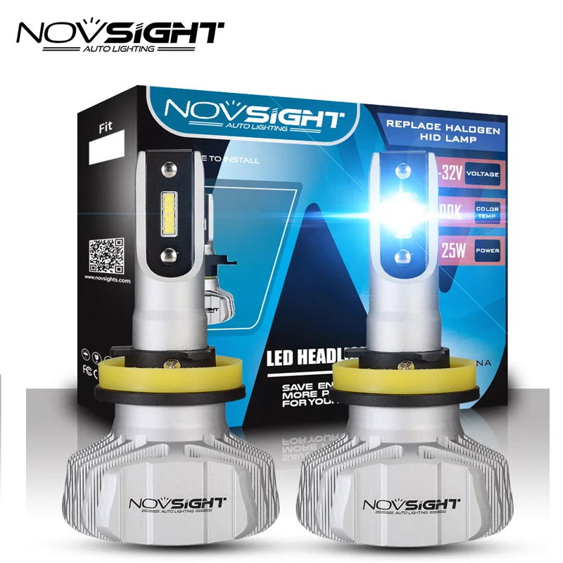 

Novsight Car Light 50w 10000lm 6500k H7 H4 H11 H1 Led Headlight Hb4 9006 9005 Hb3 H3 9007 H13 Led Automotivo Bulb Auto Lamps