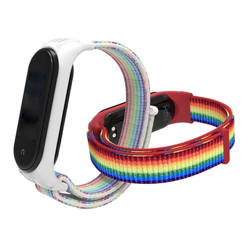 

Smartwatch Replacement Watchband Strap for Xiaomi Miband 5 4 3 Smart Watch Colorful Nylon Fitness Wristband Watch Band Accessory