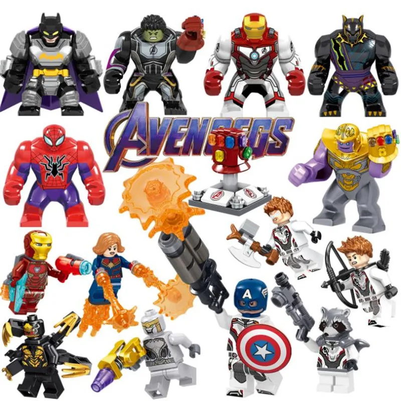

LegolING Friends Marvel Avengers Spiderman Batman Thanos Iron Man Infinite Gloves Superheroes Building Blocks Figures Action Toy