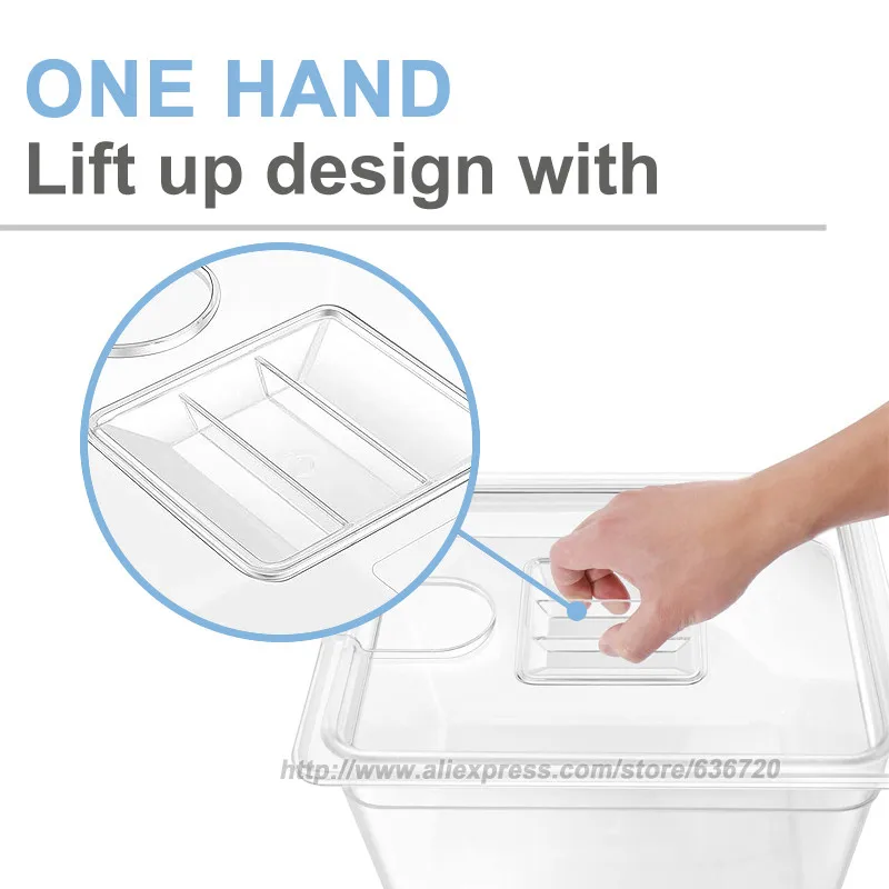 Sous Vide Container with Lid-12qt, Fits Most Sous Vide Cookers - Stainless Steel ANTI-FLOAT RACK 5
