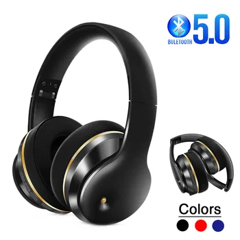 

Deep Bass Bluetooth 5.0 Headphones Hifi Active Noise Cancelling Wireless Headset Foldable Earphones with Microphone for Music