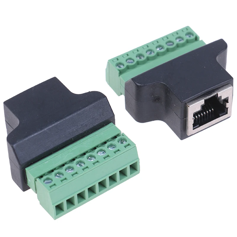 RJ45 к винтовой терминальный адаптер rj45 female до 8 контактный разъем для DVR