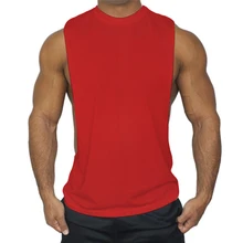 Мужские спортивные плотные танк-топы, цветной облегающий жилет с вырезом лодочкой и низкой талией для фитнеса, повседневная одежда N66